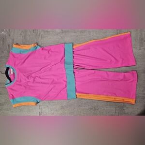 Colorful Pink and Orange Two-Piece Set